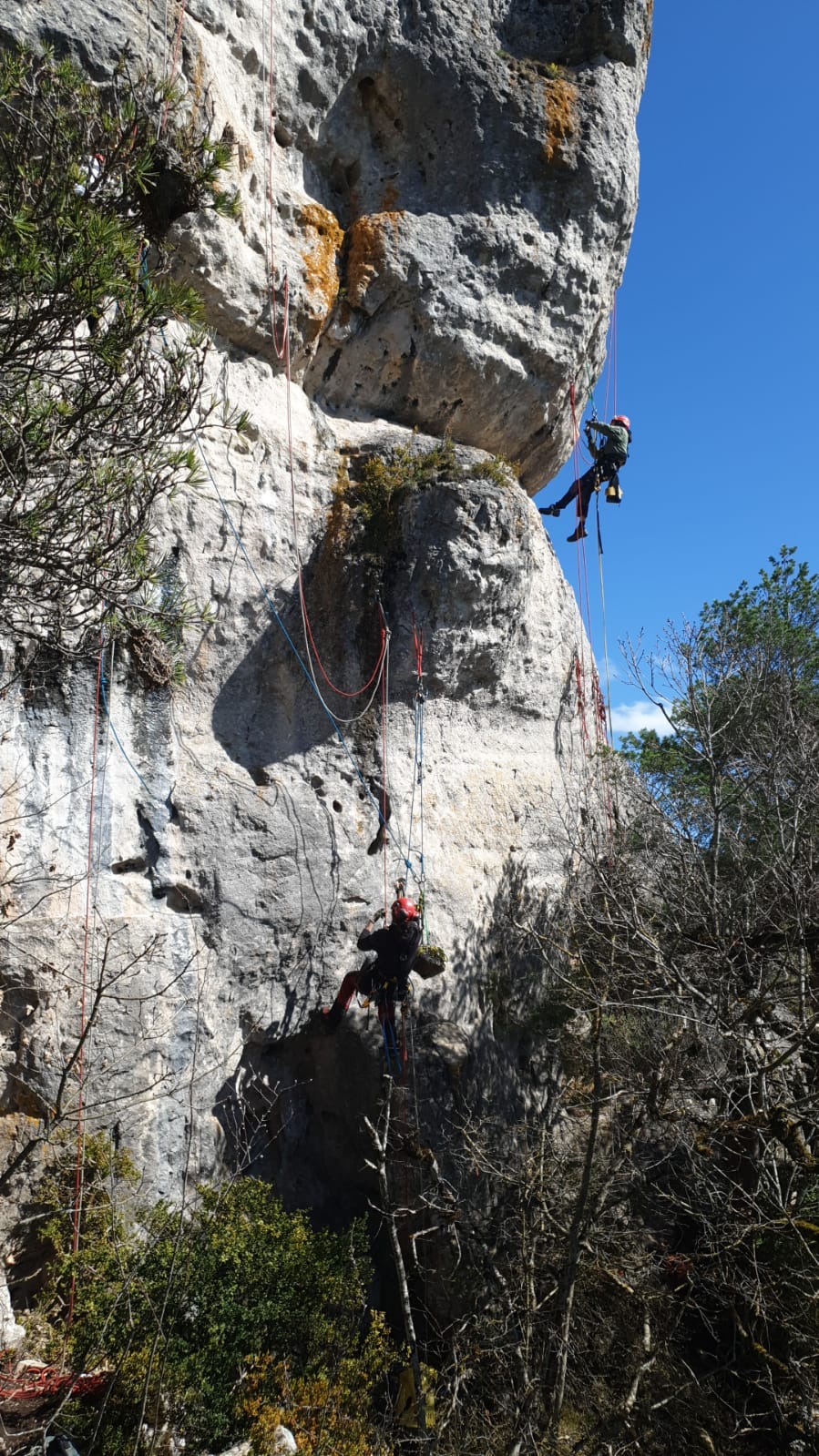 Travaux cordistes en montagne par Verde Cordis